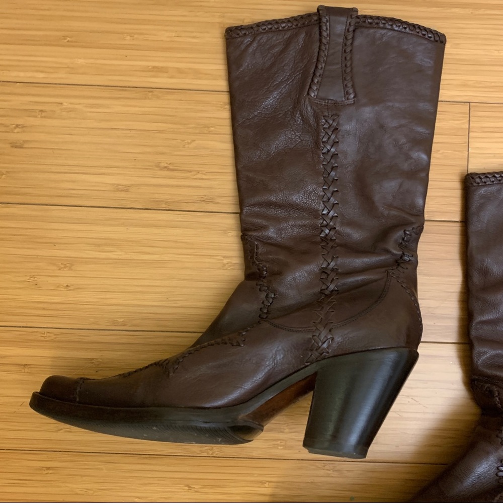 Sartore embroidered brown leather boots - Picture 6 of 8
